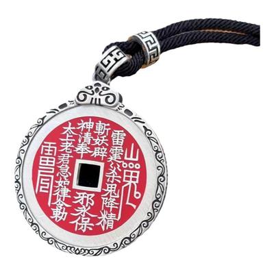 999纯银山鬼钱平安扣挂件