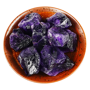 天然紫水晶原石摆件乌拉圭梦幻深紫色裸石宝石毛料雕刻饰品使用