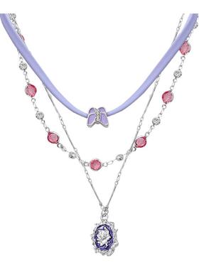 甜酷风小众设计感蝴蝶流苏项链