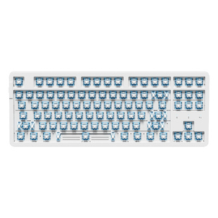 DAREU-EK87pro白色无键帽套件三模无线RGB灯光Gasket结构天空轴V3