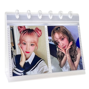 台历式卡册明星小卡3寸4寸卡片收纳册二宫格拍立得照片摆台相册