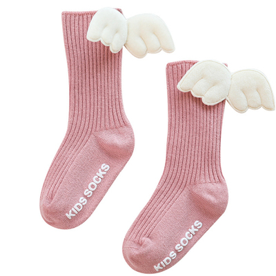 堆堆防滑纯色百搭翅膀0-5袜子