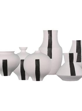 陶瓷花瓶摆件新中式样板房装饰品