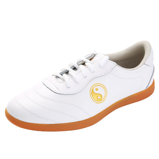 武士龙太极鞋男软牛筋底武术鞋头层牛皮女士太极拳练功晨练运动鞋