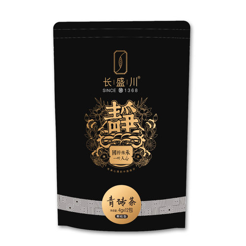 长盛川湖北青砖茶颗粒调饮茶3.5g*12袋 小饼块便携袋泡养生黑茶叶