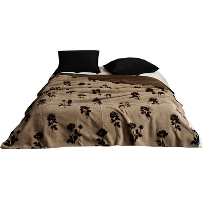 2025新品A类经典复古印花仿兔绒毛毯双层复合盖毯休闲毯抗静电毯