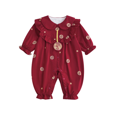 婴儿衣服秋装新生女宝宝连体衣