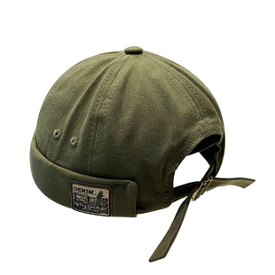 日系嘻哈软顶雅痞帽女韩版大头围绿色地主帽春夏薄款瓜皮帽男潮流