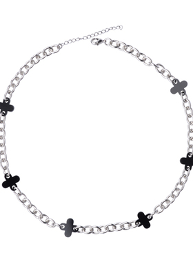 搭t卫衣可做锁骨链或颈链黑透明