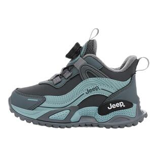 Jeep男童鞋子2025新款秋冬二棉鞋女童加绒运动鞋中大童保暖德训鞋