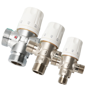 兴骋智能SMA数字记忆合金弹簧全铜恒温混水阀 热水器太阳能管道阀