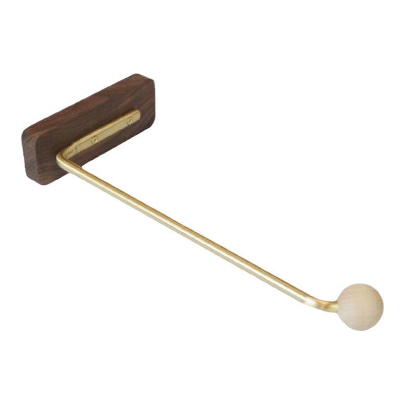 玄关衣帽架壁挂黑胡桃实木隔夜衣墙面收纳架免打孔卧室橱柜挂衣架