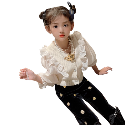 奇米迪秋季女童针织外套