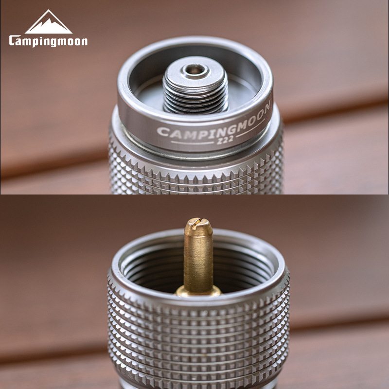 柯曼Z22IPE转接头美式丙烷气转换器炉具户外装接头露营罐铝合金