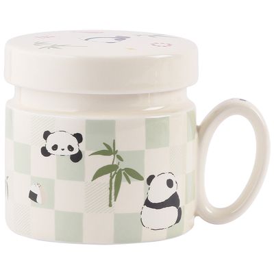 马克杯水杯带盖陶瓷杯子家用