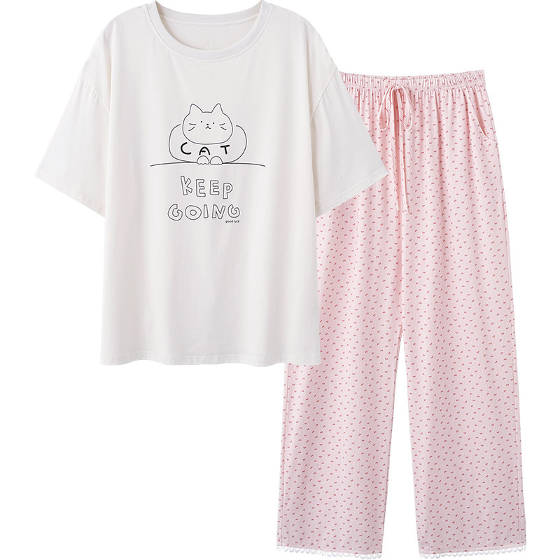 思莉太太莫代尔睡衣女款夏季套装