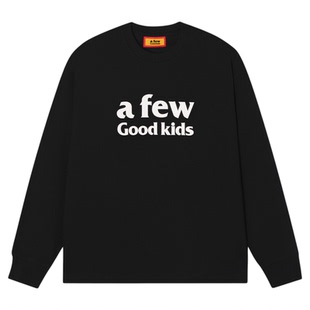 AFGK25SS美式基础印花长袖T恤衫春秋男女体恤情侣百搭打底上衣