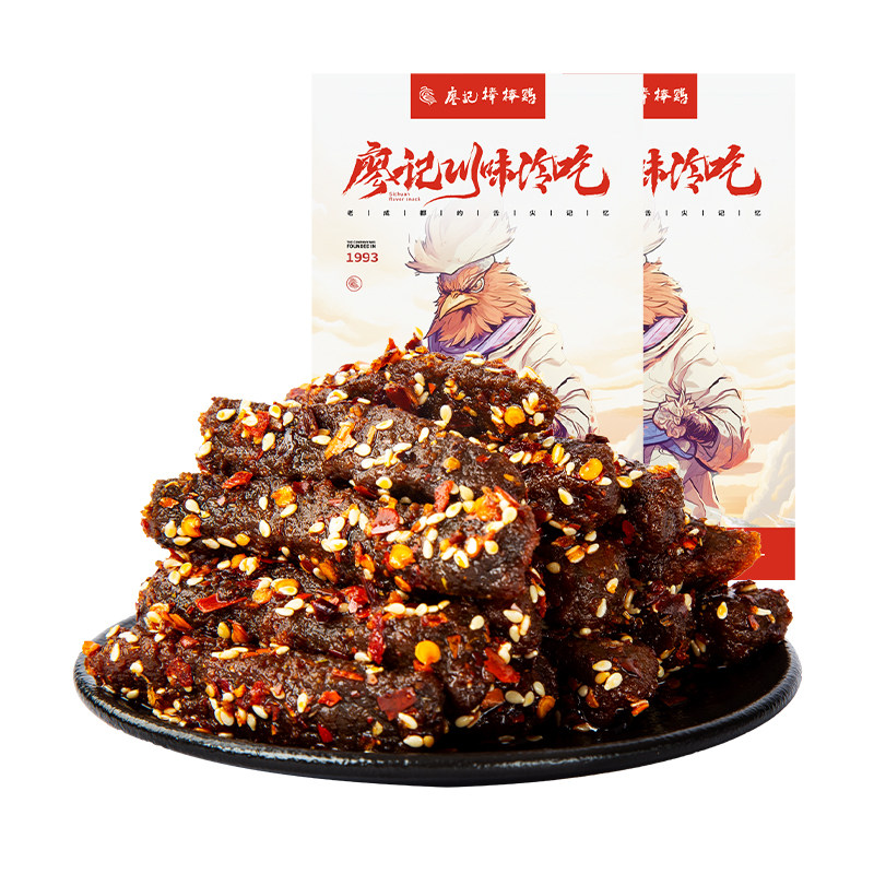 【详情领券】廖记棒棒鸡麻辣牛肉150g*2袋四川特产休闲零食