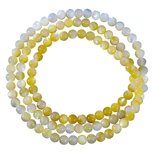 天然螺钿老鱼骨手串珍珠母贝壳黄金贝多圈蛤蜊光圆珠手链文艺风