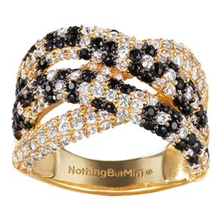 Dare买手店 NothingButMini黑白蛇纹满天星戒指闪亮气质原创首饰