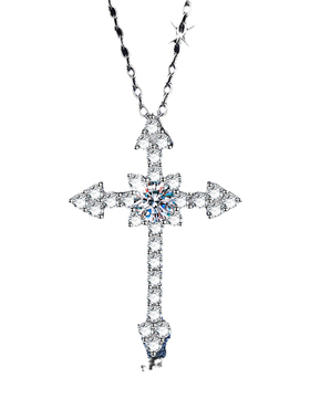 满钻莫桑石简约时尚锁骨链