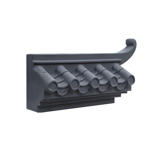 小号免打孔飞檐树脂立体中式背景墙装饰挂件仿古徽派马头墙小屋檐