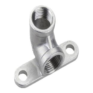 304不锈钢带座弯头90度4分猪饮水器可固定带底座45度内丝弯头 6分