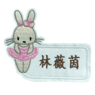 幼儿园名字贴刺绣姓名贴布可缝烫洗入学用品入托卡通可爱名签定制