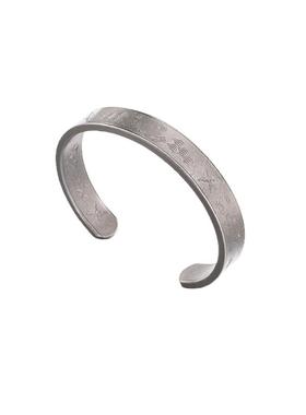 原创韩日古银色祥云仙鹤钛钢手镯