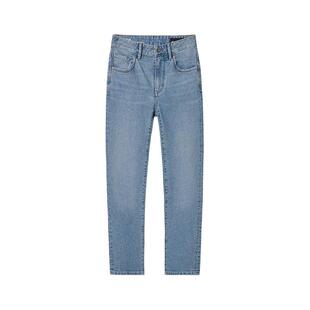ABLE JEANS【烟管裤】女士秋冬中高腰牛仔裤窄版直筒九分长裤子