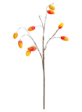 复古仿真芒果枝假花水果枝条插花