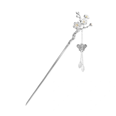 新中式绝美发簪镀S925纯银十二花神步摇送女友圣诞礼物送老婆簪子