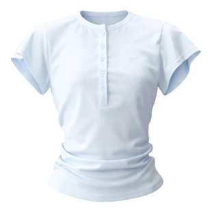 【5/31new人气新品】易碎商店·韩系亨利领三色短袖修身百搭T恤夏