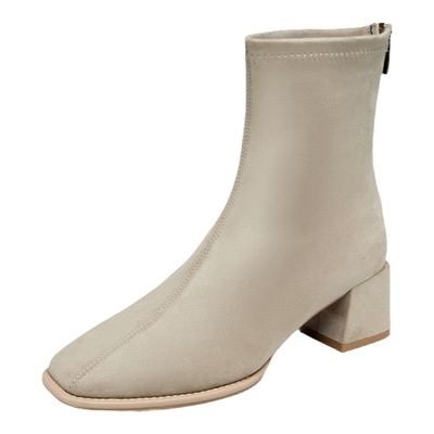 时装靴粗跟女鞋千百度