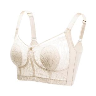 雅黛俪兔耳杯大胸显小文胸防走光防凸点收副乳防下垂内衣薄款夏季