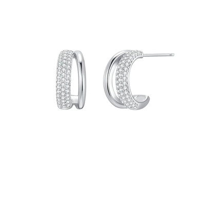 AJIDOU阿吉豆耳饰女银色复古耳钉