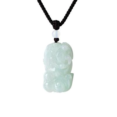 周大生翡翠貔貅吊坠男女玉石挂坠