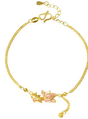 宫里上新正品古法纯银锦鲤手链