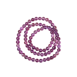 超值推荐 天然巴西料紫水晶圆珠三圈手链 女款淡紫色水晶饰品