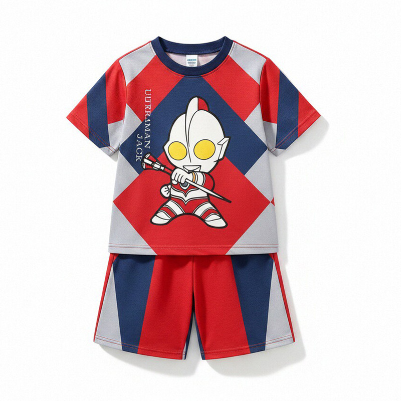 奥特曼cos衣服男童夏季短袖套装2026新款洋气宝宝儿童运动痞帅潮