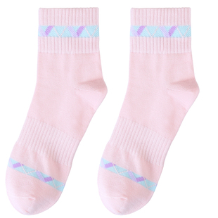 诸暨袜子女士中筒纯棉秋冬款100%全棉防臭大童初中学生白色不起球