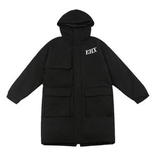 EdHardyX2025时尚冬季虎头印花白鸭绒中长款羽绒服外套男女同款潮