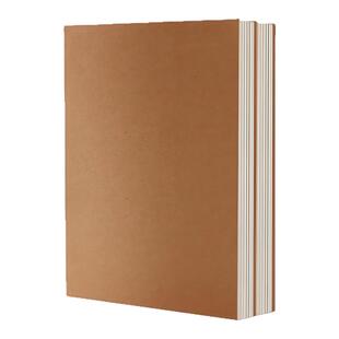 复古牛皮纸笔记本子空白本简约记事本高颜值A5草稿本加厚横线内页