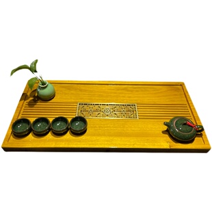 缅甸金丝楠原木实木根雕茶盘方形整体茶海茶具中式功夫小茶台托盘