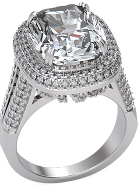 情侣925银欧美大钻戒指新客优惠