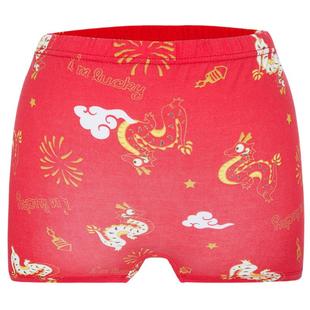 天使小裤MODAL印花男女孩生肖龙红品内裤中腰平角裤/三角裤