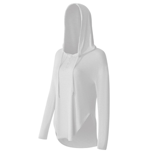 瑜伽服上衣女跑步连帽运动罩衫宽松速干普拉提训练服套装健身长袖