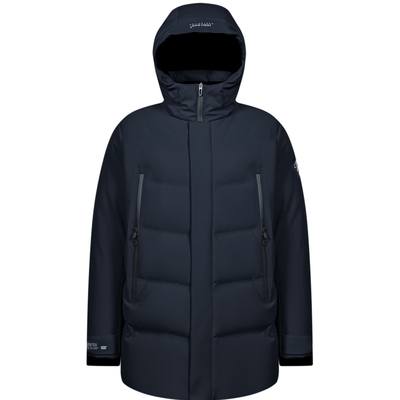 波司登男士连帽鹅绒服户外中长款