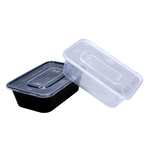 500/1000ml长方形外卖打包盒一次性餐盒商用塑料透明快餐加厚饭盒