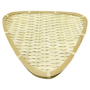 手工竹篮子 竹筛子 筲箕竹编圆形簸箕家用编织工艺点心托盘水果篮